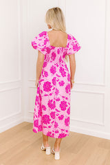 Lush Rows Floral Midi Dress