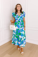 Lover's Lagoon Floral Midi Dress