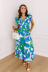 Lover's Lagoon Floral Midi Dress