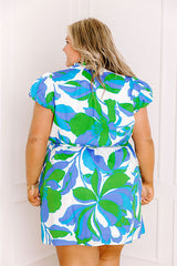 Blossom Bay Floral Mini Dress Curves