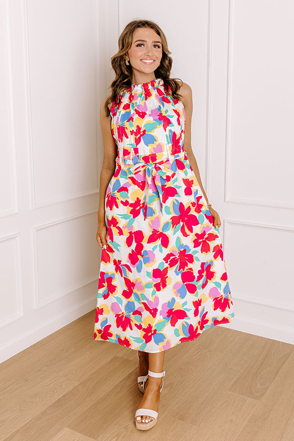Sunny Disposition Floral Midi Dress