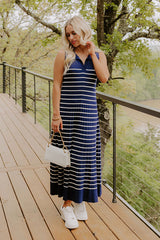 Yacht Club Cutie Stripe Knit Maxi Dress
