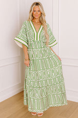 Art Gallery Social Midi Dress in Olive