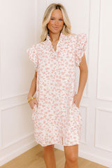 Sassy Moment Jacquard Leopard Mini Dress in Pink