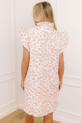 Sassy Moment Jacquard Leopard Mini Dress in Pink