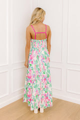 Colorful Personality Front Tie Maxi Dress
