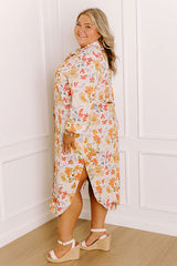 Sunny Views Floral Midi Dress Curves