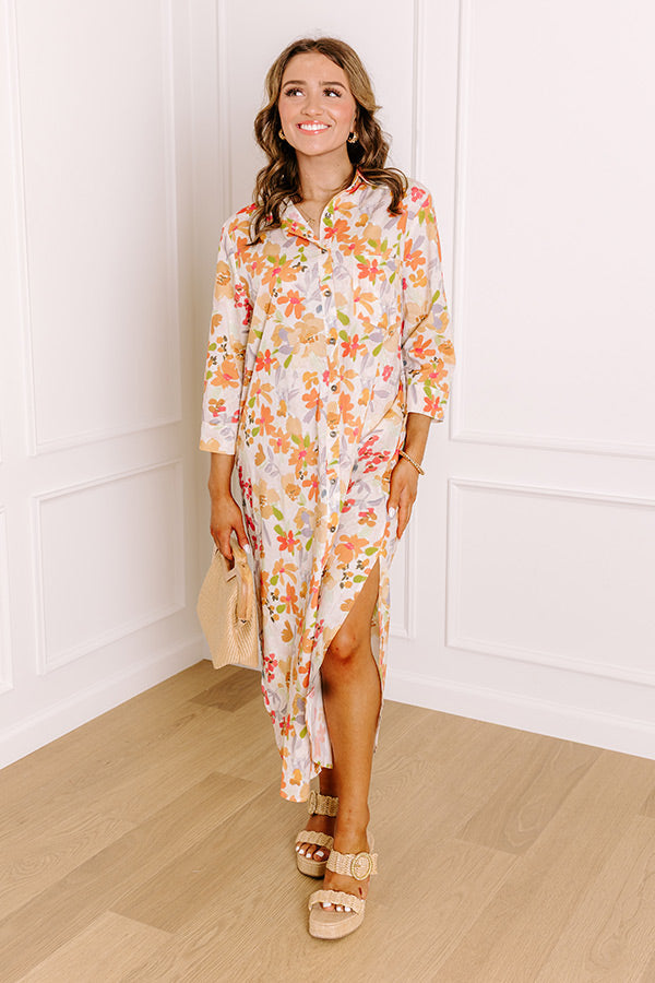 Sunny Views Floral Midi Dress