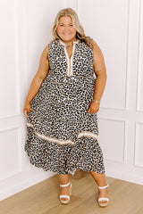 For The Love Of Leopard Midi Dress Curves