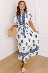 Carnation Kisses Floral Midi Dress