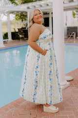 Villa Charm Floral Maxi Dress Curves