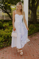 Seaside Blooms Embroidered Midi Dress