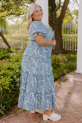 Coastal Stroll Smocked Maxi Dress Curves