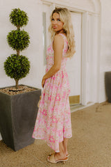 Chic Views Floral Eyelet Midi Dress