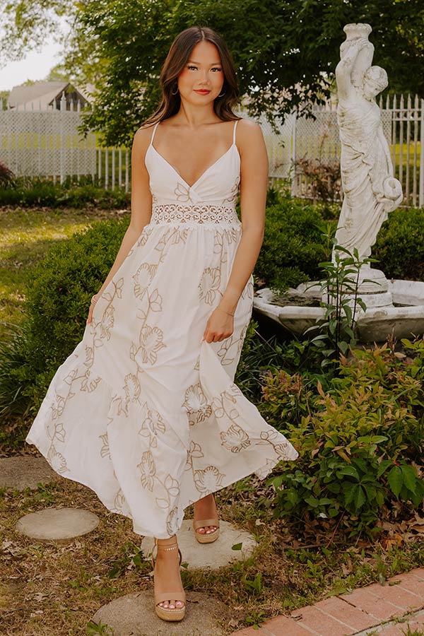 Graceful Gardens Embroidered Maxi Dress