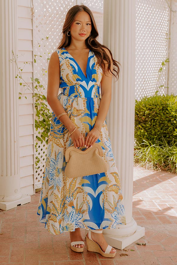 Tuscan Villa Floral Midi Dress