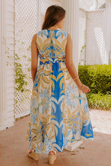 Tuscan Villa Floral Midi Dress