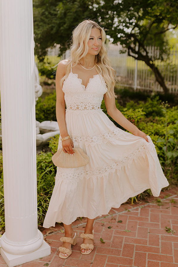 Mesmerizing View Lace Midi Dress