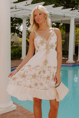 Seaside Bliss Embroidered Mini Dress