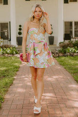 Botanical Belle Jacquard Mini Dress