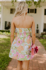 Botanical Belle Jacquard Mini Dress