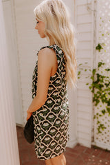 The Sunday Bloom Floral Mini Dress in Black