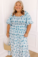 Vintage Garden Floral Maxi Dress Curves