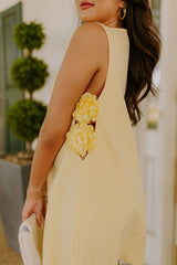 Elegant Evening Mini Dress in Yellow