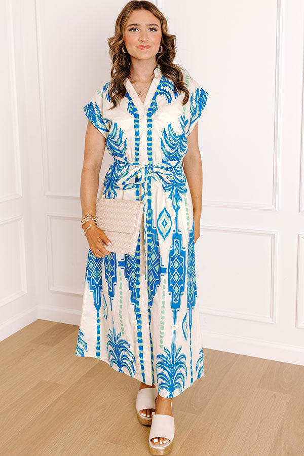 Coastal Town Cutie Button Down Midi Dress
