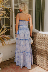 Riviera Romance Paisley Tiered Maxi Dress