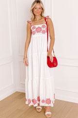 Blossom Voyage Embroidered Maxi Dress