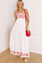 Blossom Voyage Embroidered Maxi Dress