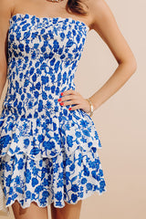 Strolling Through The Louvre Smocked Mini Dress