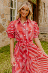 Picnic Date Stripe Midi Dress
