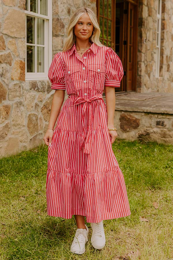 Picnic Date Stripe Midi Dress