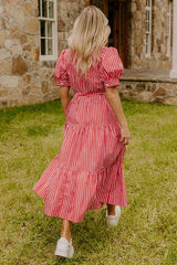Picnic Date Stripe Midi Dress
