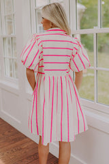 Sweet Stripes Babydoll Mini Dress