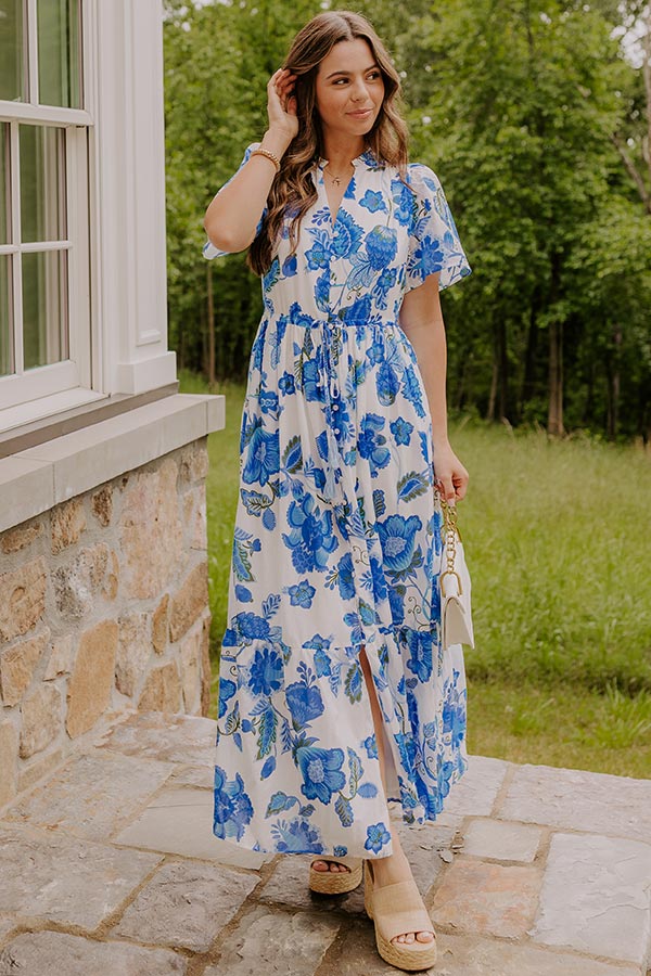 Catalina Island Views Floral Maxi Dress
