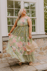 Petal Promenade Tiered Maxi Dress Curves