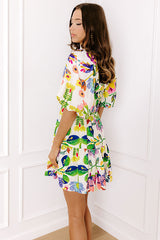 Party On Town Square Floral Smocked Mini Dress