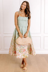 Garden Tea Party Floral Midi Dress