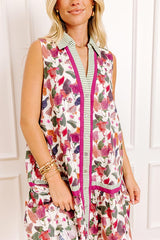 Zinfandel Petals Button Down Mini Dress