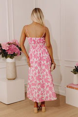 Sweet Petals Floral Linen-Blend Midi Dress