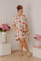 Playful Petals Floral Mini Dress Curves