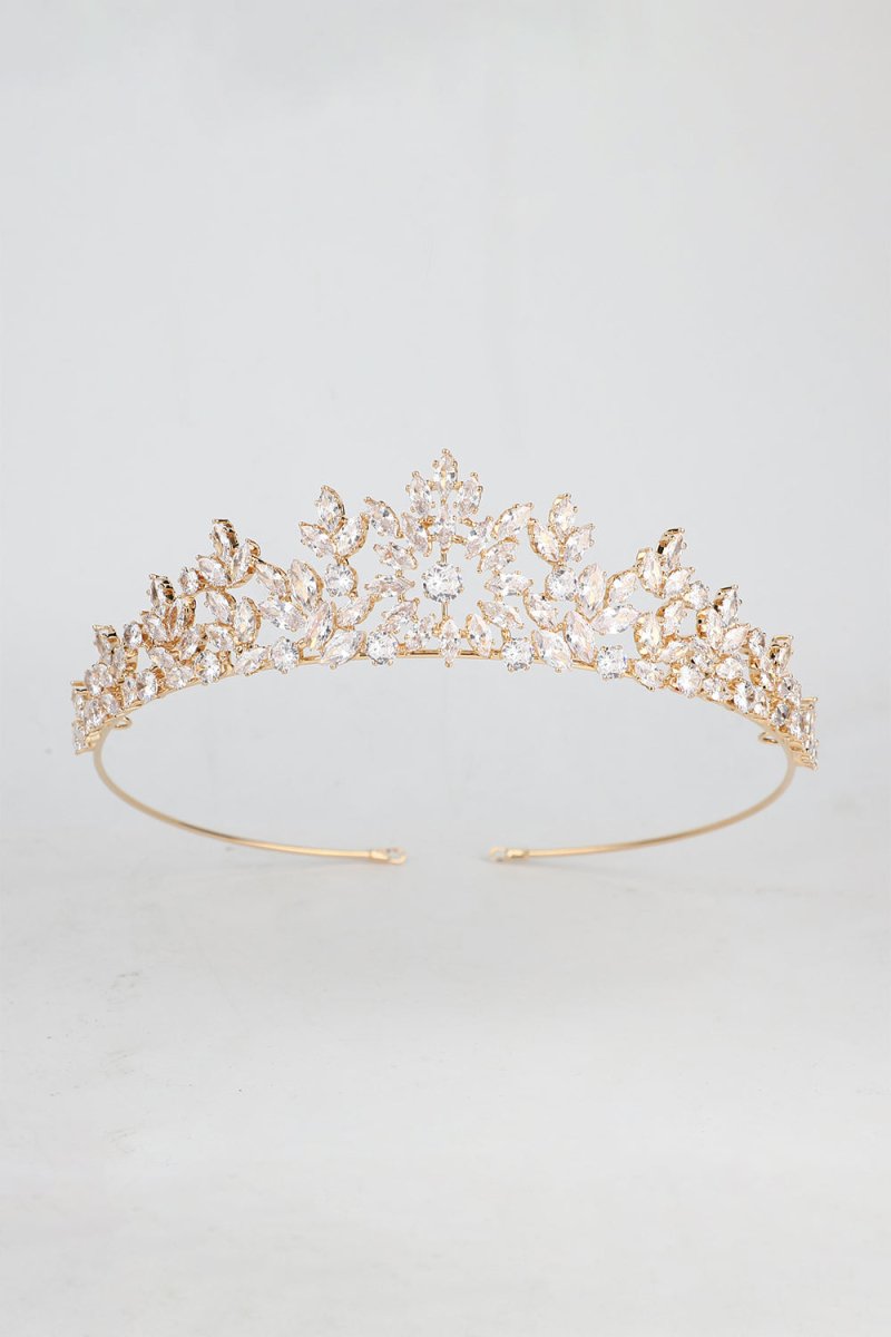 Gold Zirconia Queen Crown