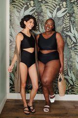 Hazel Blues® | Come Sail Away Swim Top In Black